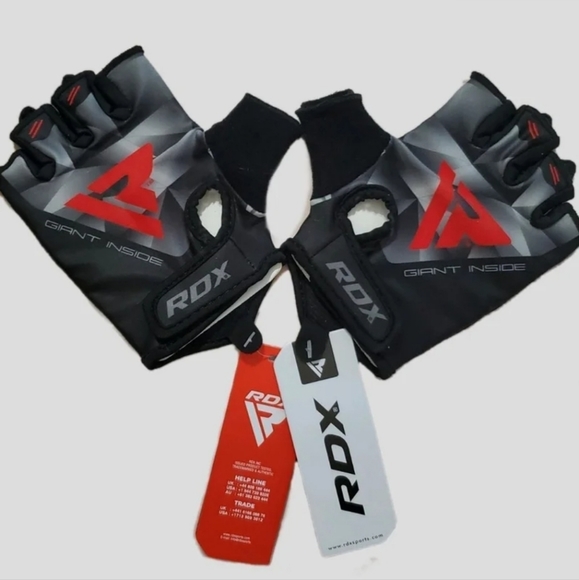 New With Tags! RDX Weightlifting Gym Gloves!  Size Med. - Picture 6 of 10
